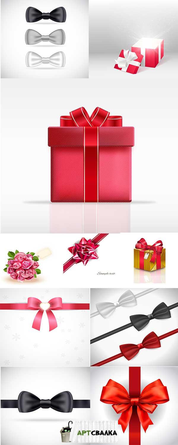 Подарки и оберточные ленты растровая графика | Gifts and wrapping tapes raster graphics